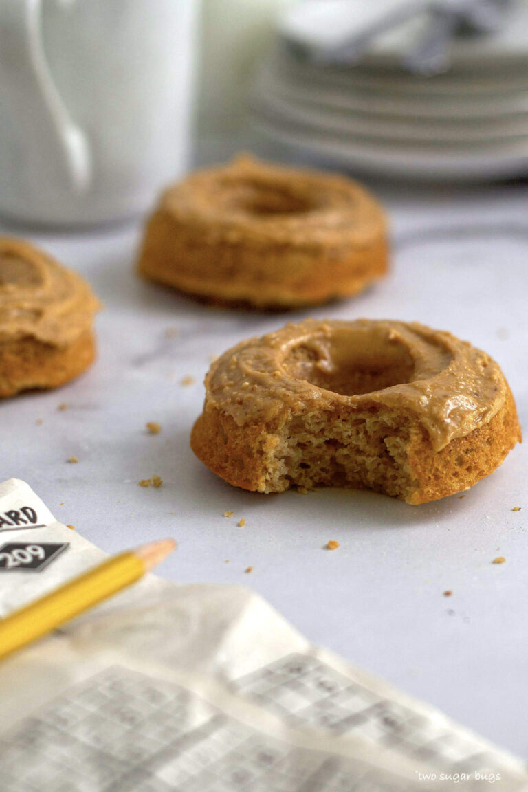 Peanut Butter Donuts With A Peanut Butter Glaze two sugar bugs