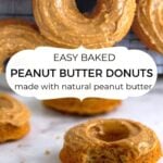 pinterest graphic for peanut butter donuts