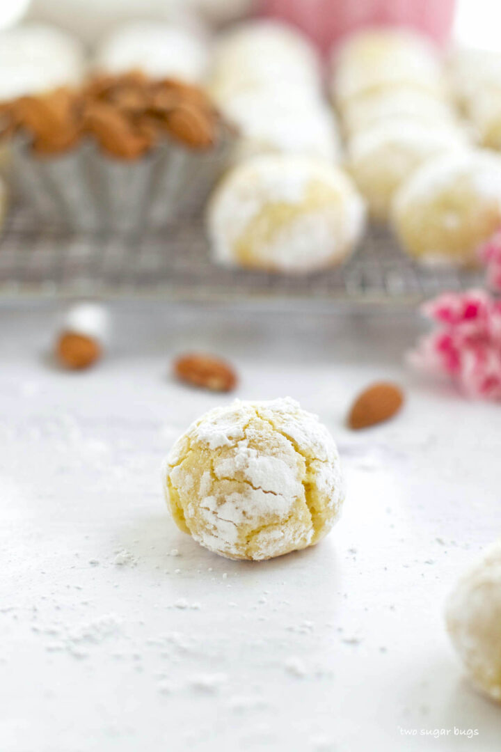 Soft Amaretti Cookies {Chewy Almond Cookies} ~ two sugar bugs