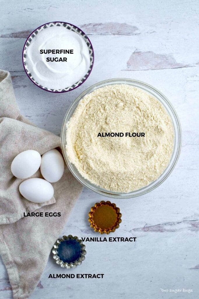 ingredients for amaretti cookies