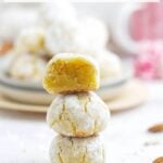 pinterest graphic for soft amaretti cookies