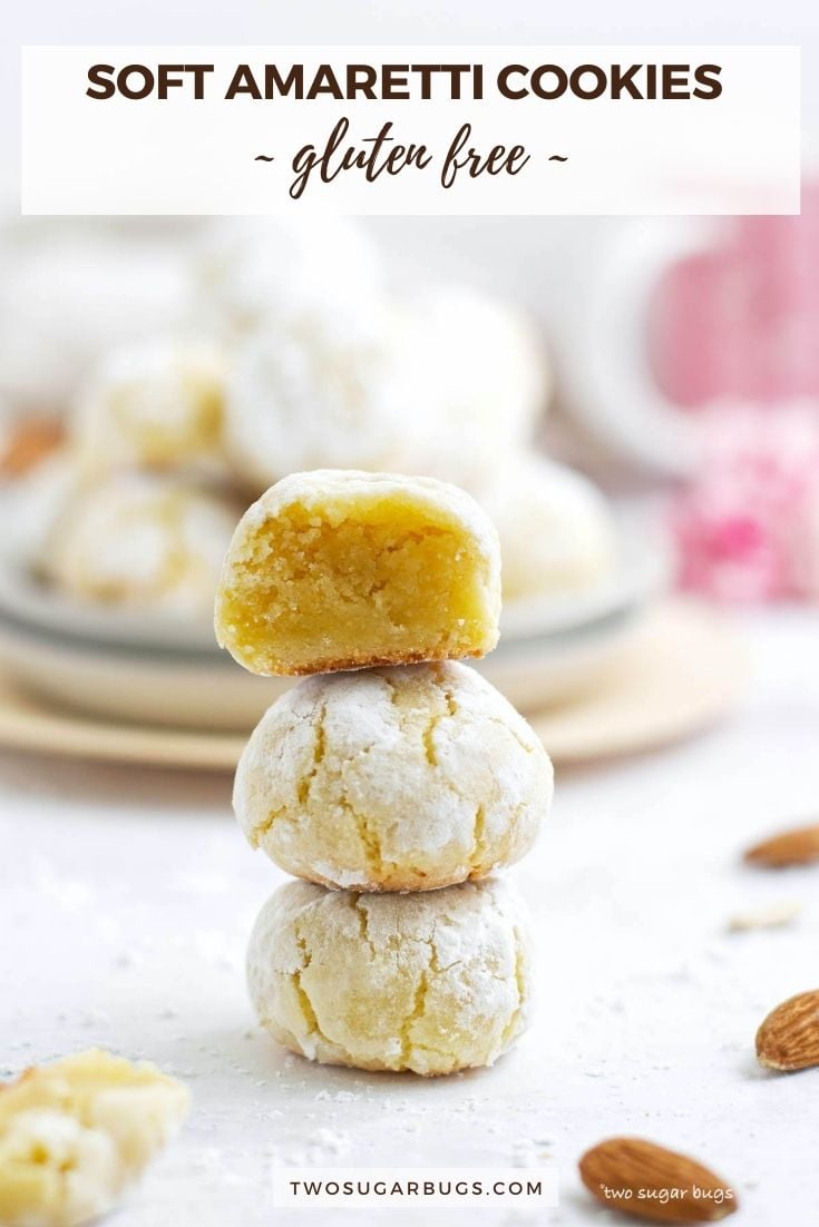 Soft Amaretti Cookies {Chewy Almond Cookies} ~ two sugar bugs