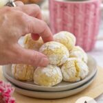 pinterest graphic for soft amaretti cookies