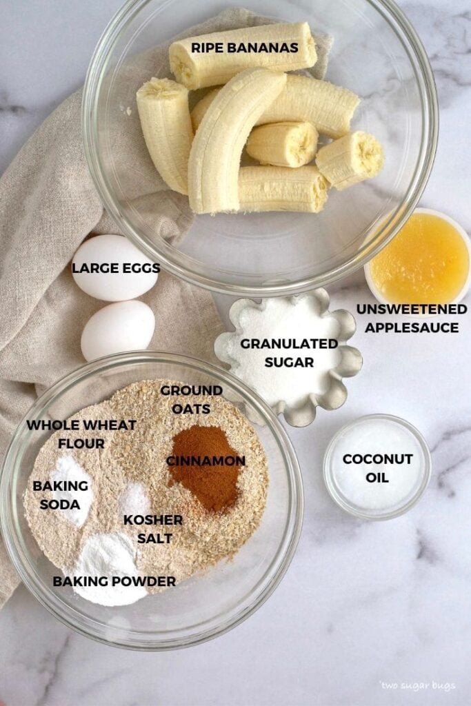ingredients for snickerdoodle banana bread