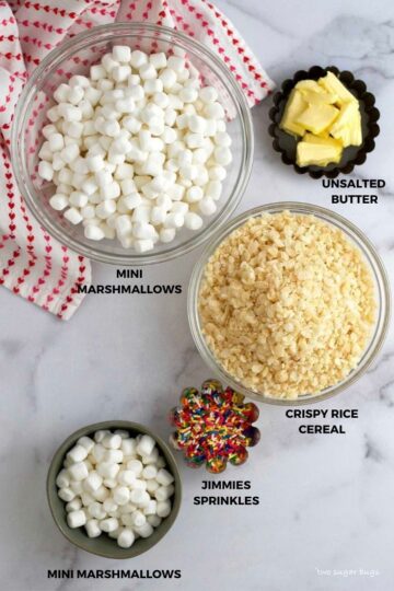 Sprinkle Rice Krispie Treats (with Vanilla) ~ two sugar bugs