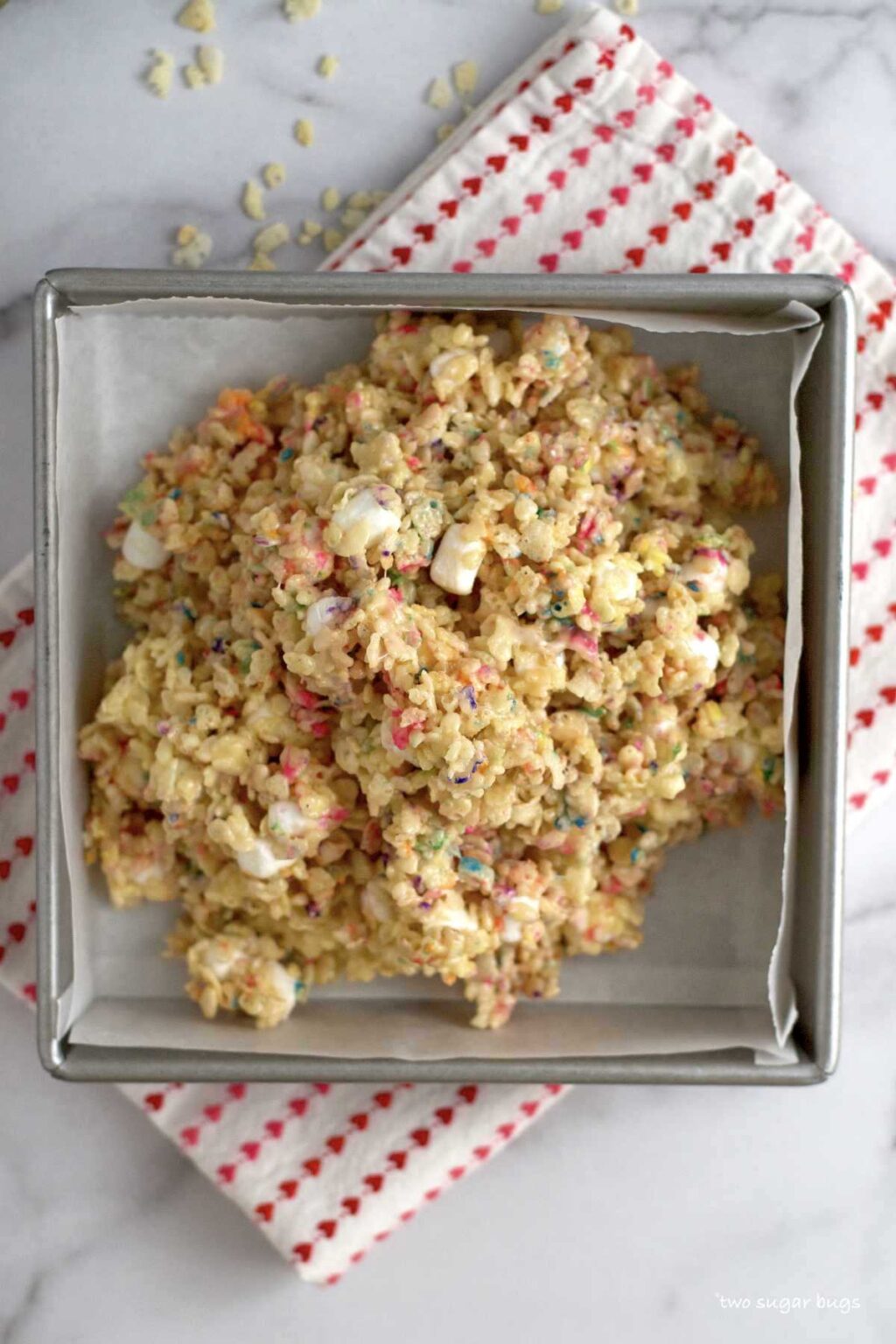 Sprinkle Rice Krispie Treats (with Vanilla) ~ two sugar bugs