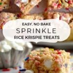 pinterest graphic for Rice Krispie Treats