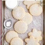 pinterest graphic for soft almond sugar cookies