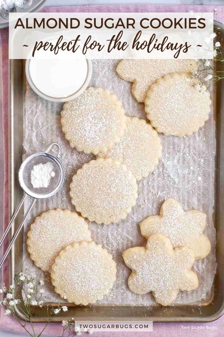 Soft Almond Sugar Cookies ~ two sugar bugs