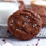 pinterest graphic for brownie crinkle cookies