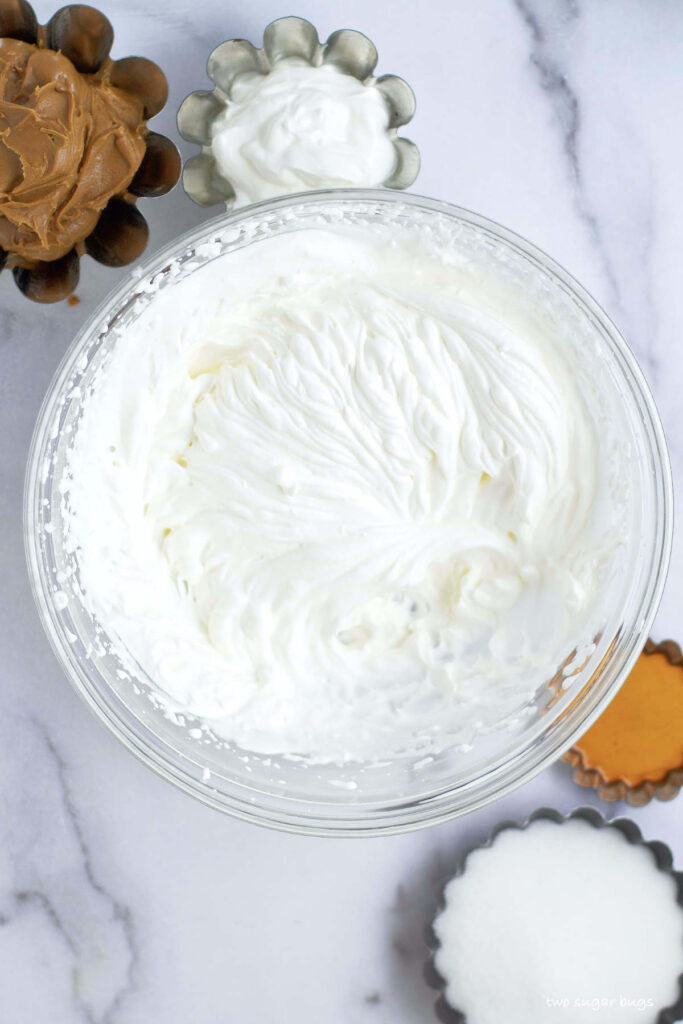 fresh whipped cream in a bowl