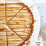 pinterest graphic for cookie butter cheesecake