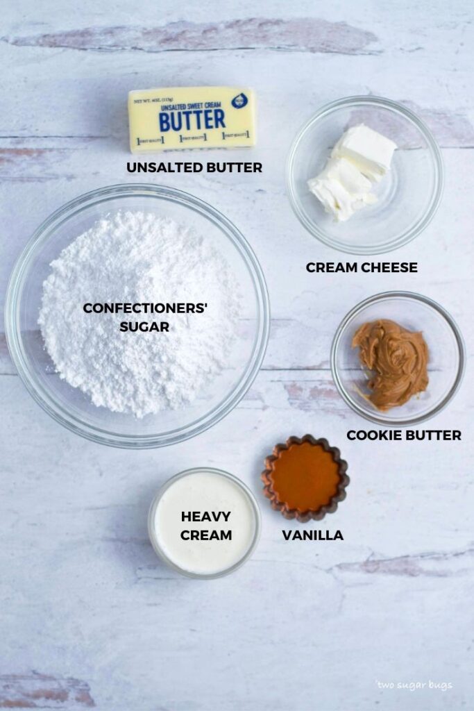 ingredients for cookie butter buttercream