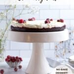 pinterest graphic for white chocolate cranberry tart