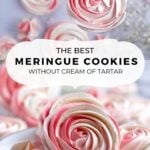 pinterest graphic for meringue cookies