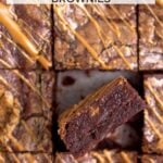 pinterest graphic for cookie butter brownies