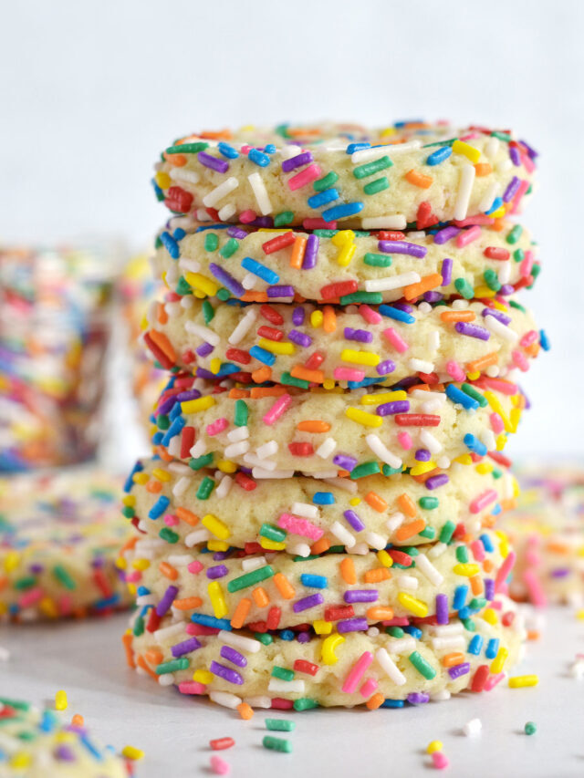 Easy, NO CHILL Sprinkle Cookies
