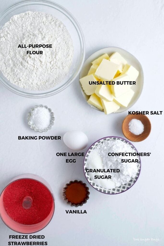 ingredients for marble sugar cookies