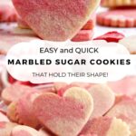 pinterest graphic for marble sugar cookies