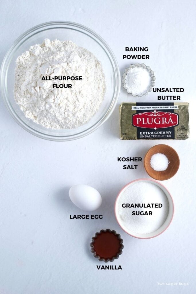 ingredients for buttercream sugar cookies