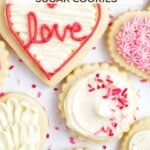 pinterest graphic for buttercream sugar cookies