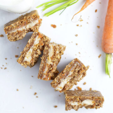 carrot cake sandwich cookies with carrots and milk