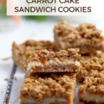 Pinterest graphic for carrot cake sandwich cookies