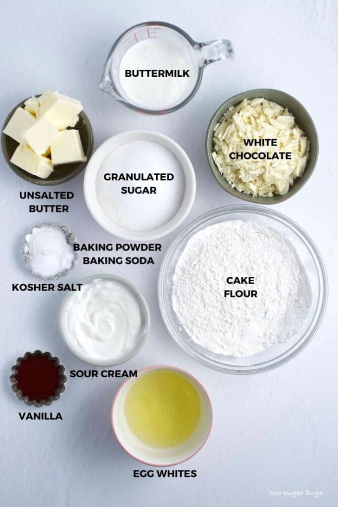 white chocolate cupcakes ingredients