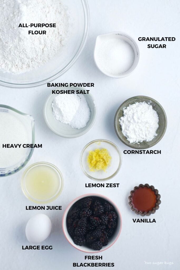 blackberry lemon scones ingredients
