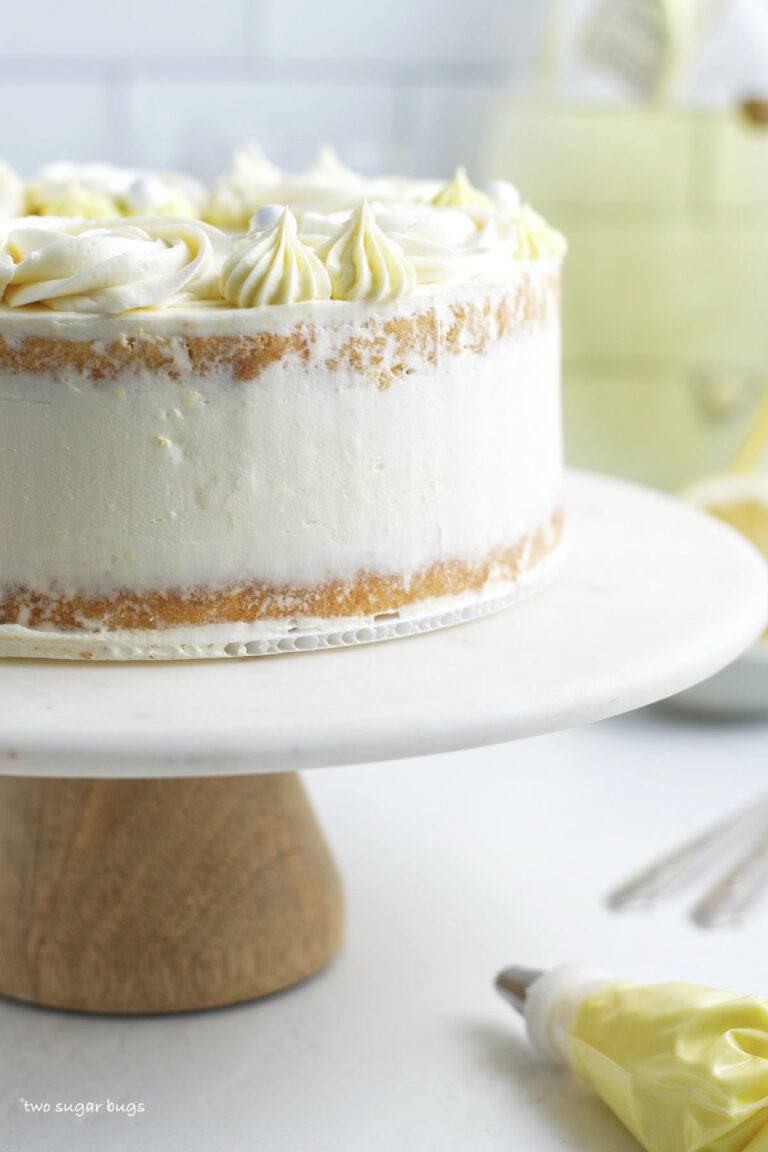 Lemon White Chocolate Cake ~ two sugar bugs