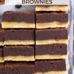 pinterest graphic for shortbread brownies