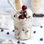 pinterest graphic for brownie batter ice cream