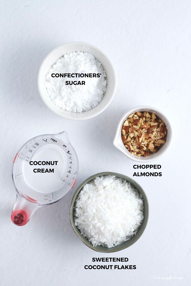 coconut almond frosting ingredients