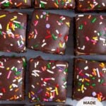 pinterest graphic for funfetti brownies