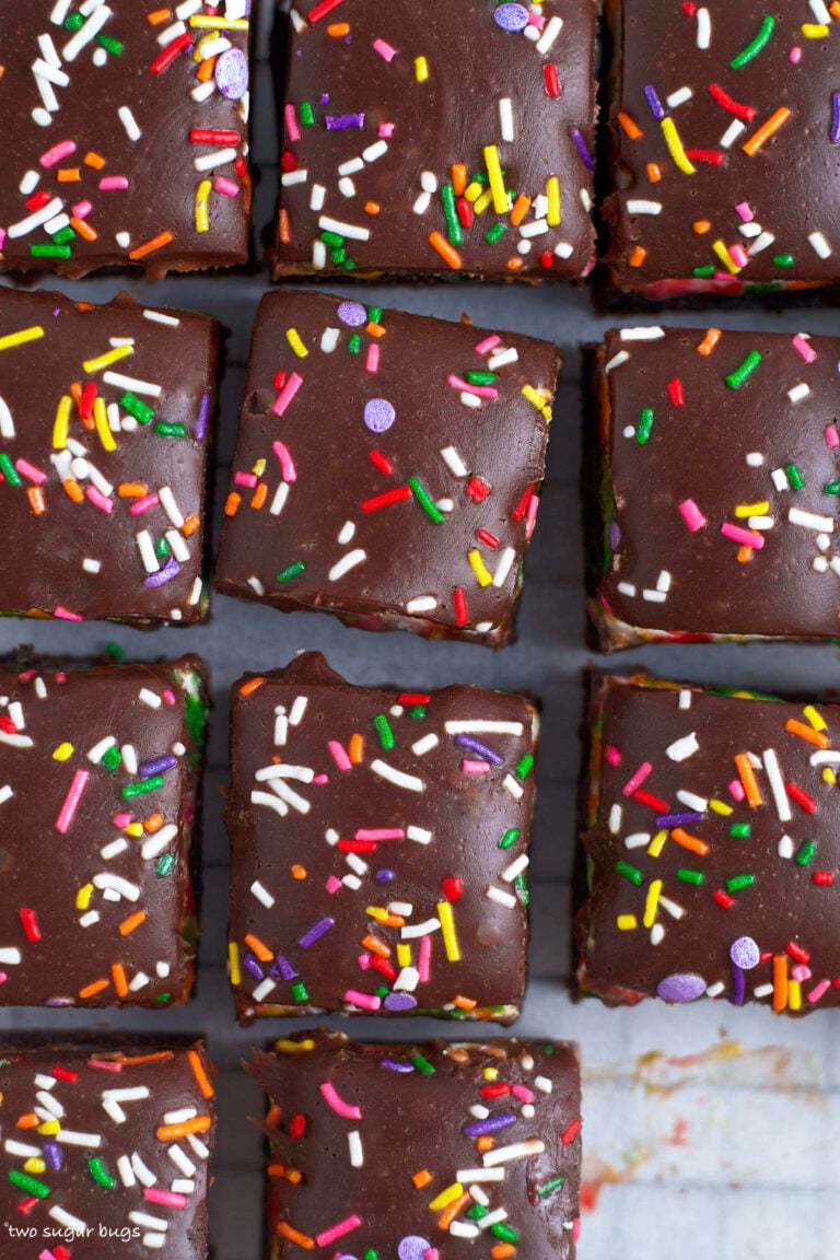 Funfetti Brownies two sugar bugs