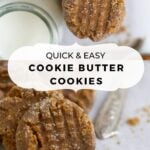 pinterest graphic for cookie butter cookies
