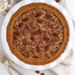 pinterest graphic for pecan pie with graham cracker crust