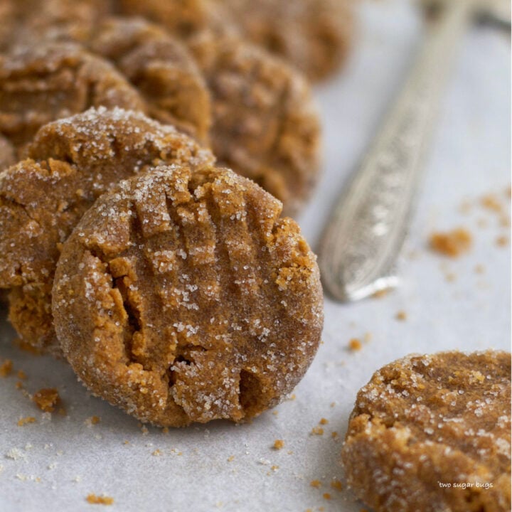 cookie butter cookies with fork crisscross marks