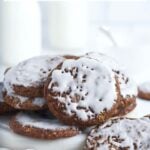 pinterest graphic for iced molasses cookies