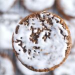 pinterest graphic for iced molasses cookies