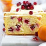 pinterest graphic for orange cranberry cake