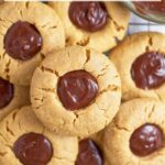 pinterest graphic for peanut butter thumbprint cookies