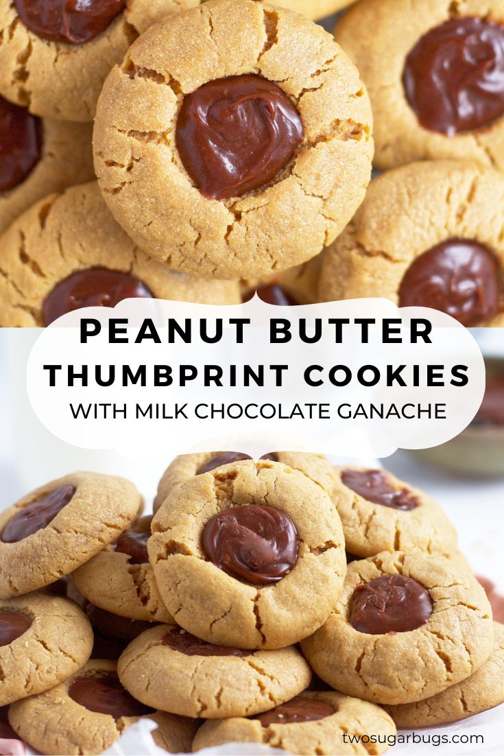 Peanut Butter Thumbprint Cookies {no chill} two sugar bugs