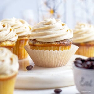 tiramisu cupcake in a cupcake liner