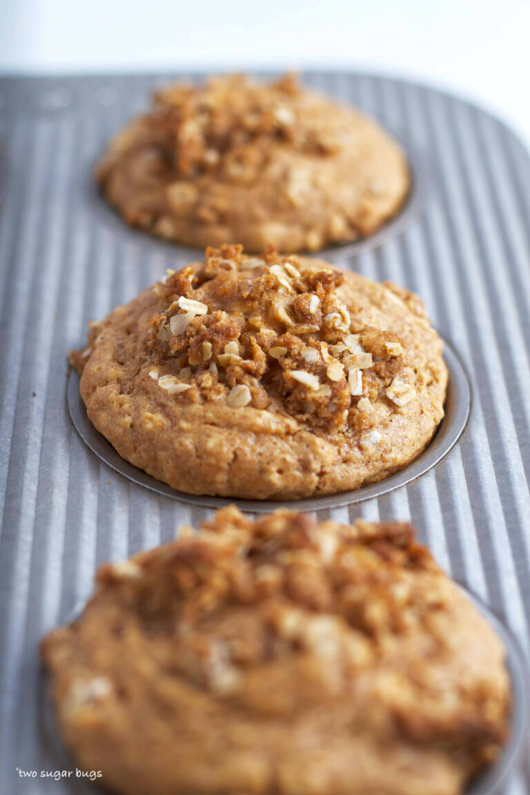 EASY Peanut Butter Muffins two sugar bugs