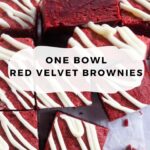 pinterest graphic for red velvet brownies