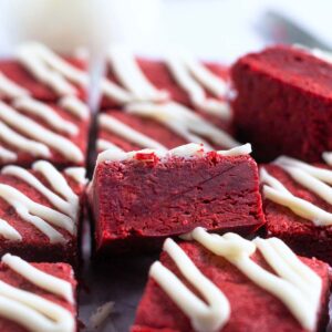 pile of red velvet brownies