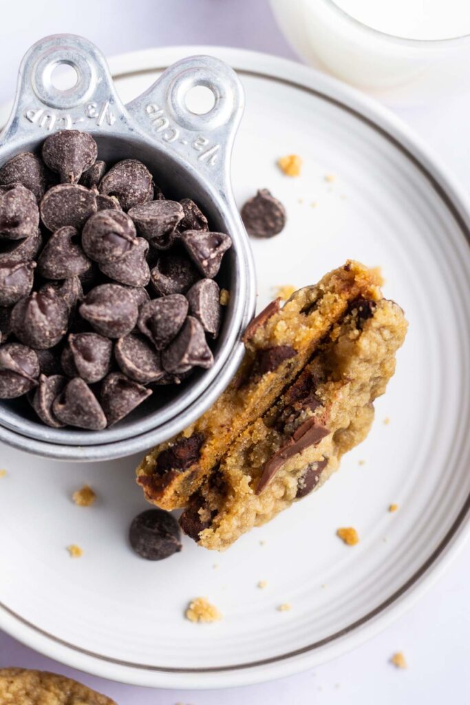 EASY Egg Free Chocolate Chip Cookies two sugar bugs