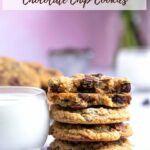 pinterest graphic for egg free chocolate chip cookies
