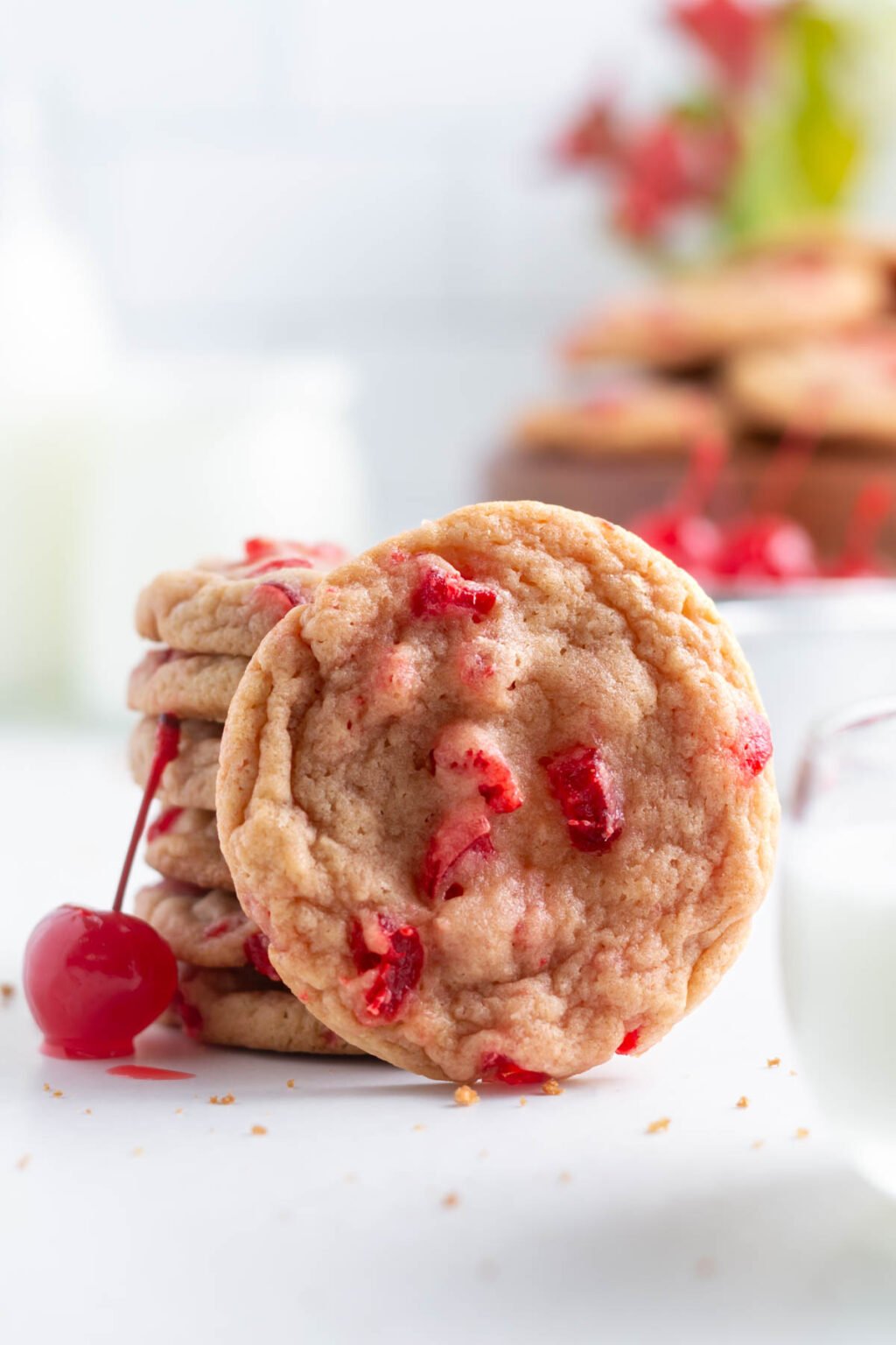 Cherry Almond Cookies {NO CHILL} two sugar bugs
